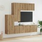 vidaXL Μονάδα Τοίχου Τηλεόρασης 5 τμχ. Artisan Oak Επεξεργασμένο Ξύλο