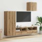 vidaXL Μονάδες Τοίχου Τηλεόρασης 4 τμχ. Artisan Oak Επεξεργασμένο Ξύλο