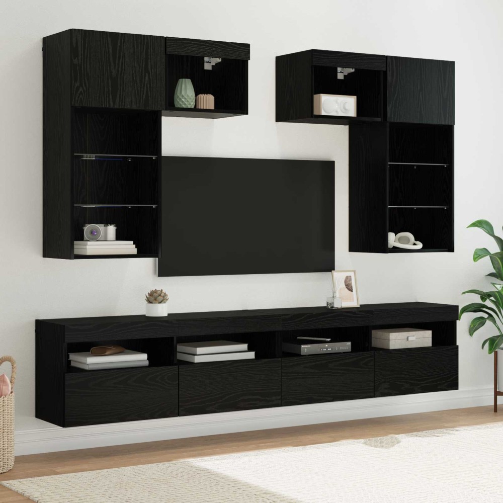 vidaXL Μονάδες Τοίχου Τηλεόρασης 6 τμχ. Artisan Oak Επεξεργασμένο Ξύλο