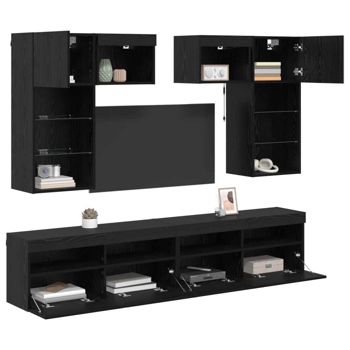 vidaXL Μονάδες Τοίχου Τηλεόρασης 6 τμχ. Artisan Oak Επεξεργασμένο Ξύλο