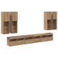 vidaXL Σετ τοίχου για τηλεόραση 7 τμχ. Artisan Oak Επεξεργασμένο Ξύλο