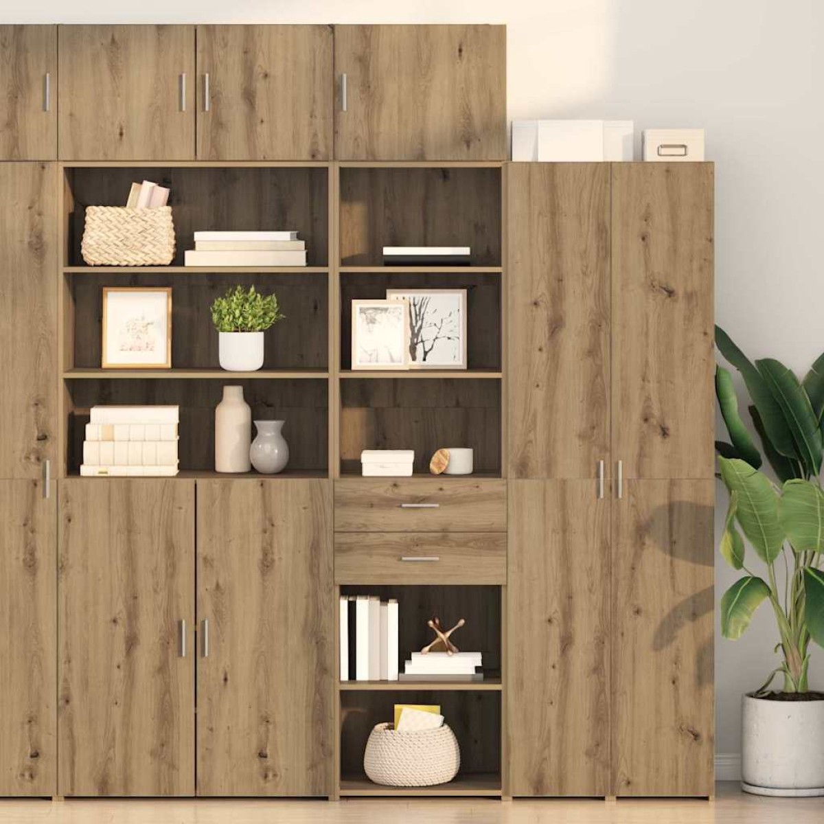 vidaXL Highboard Artisan Oak 50 x 42,5 x 225 εκ Επεξεργασμένο Ξύλο