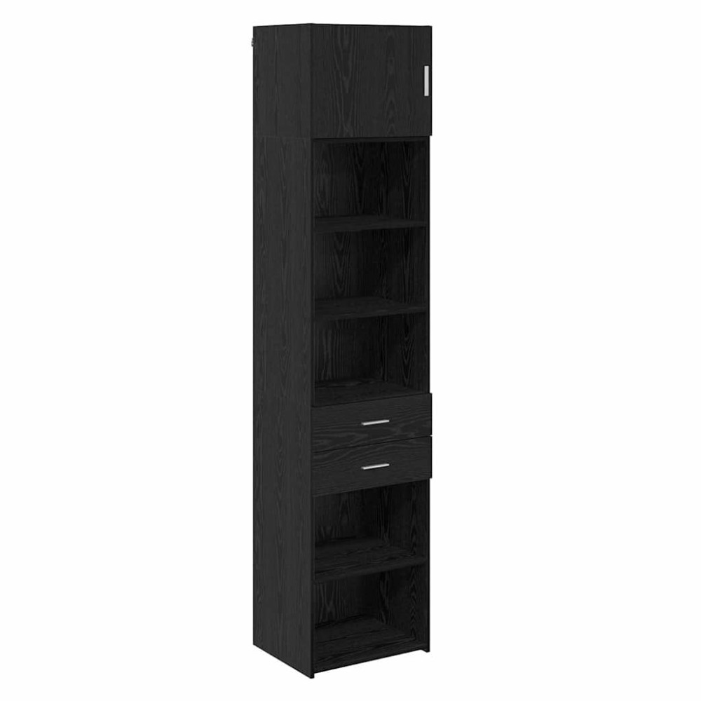 vidaXL Highboard Μαύρη Οξυά 50 x 42,5 x 225 εκ Επεξεργασμένο Ξύλο