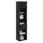 vidaXL Highboard Μαύρη Οξυά 50 x 42,5 x 225 εκ Επεξεργασμένο Ξύλο