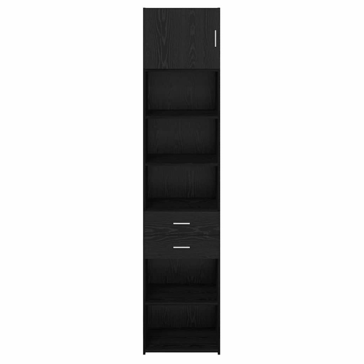 vidaXL Highboard Μαύρη Οξυά 50 x 42,5 x 225 εκ Επεξεργασμένο Ξύλο