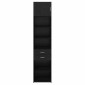 vidaXL Highboard Μαύρη Οξυά 50 x 42,5 x 225 εκ Επεξεργασμένο Ξύλο