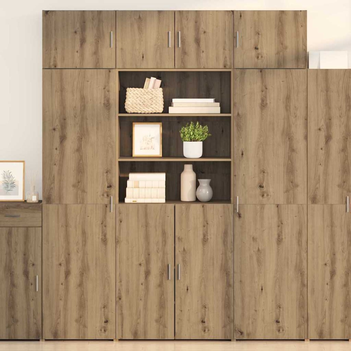 vidaXL Ντουλάπι αποθήκευσης Artisan Oak 80 x 42,5 x 225 εκ