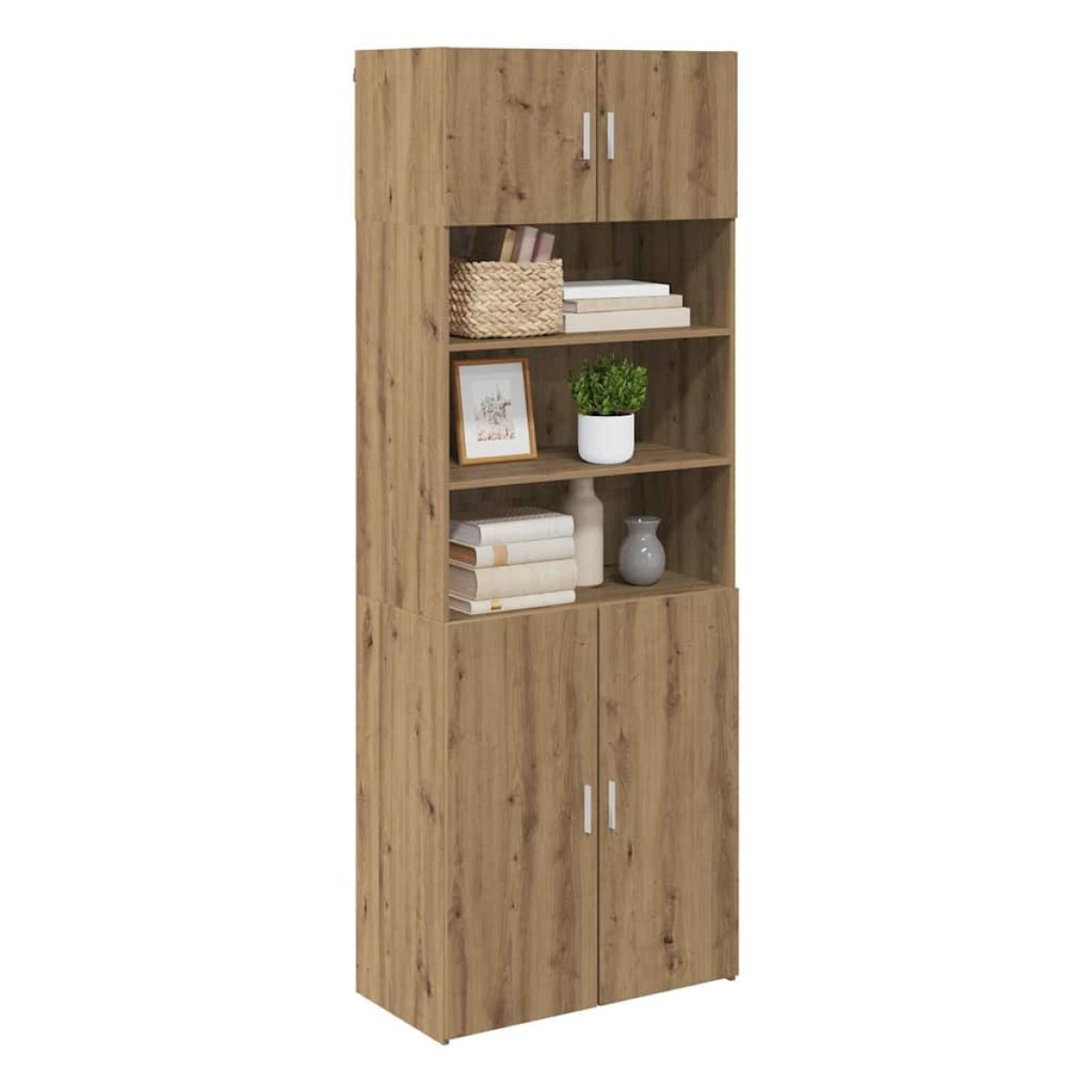 vidaXL Ντουλάπι αποθήκευσης Artisan Oak 80 x 42,5 x 225 εκ