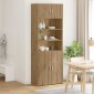 vidaXL Ντουλάπι αποθήκευσης Artisan Oak 80 x 42,5 x 225 εκ