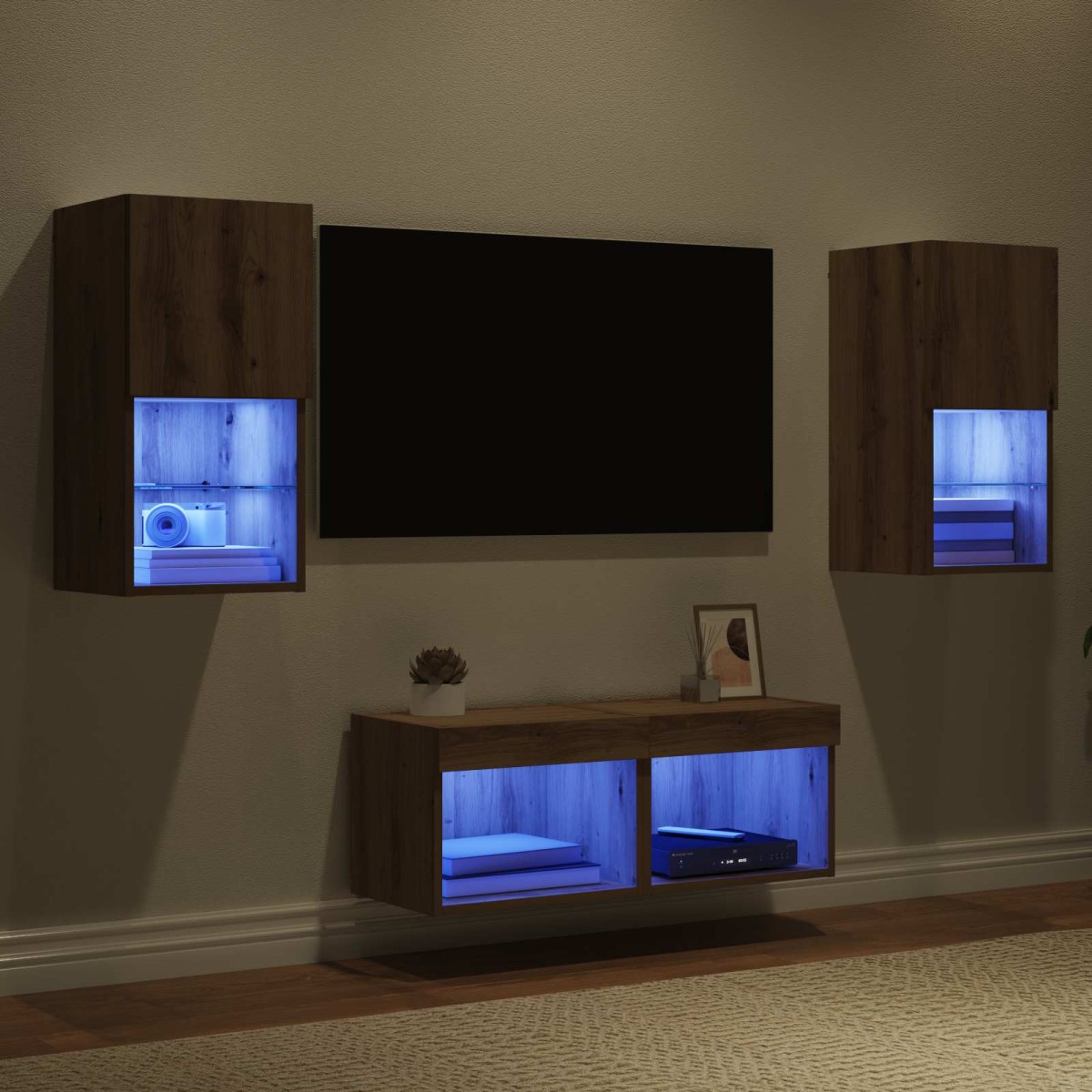 vidaXL Βάσεις τηλεόρασης 4 τμχ. Artisan Oak Επεξεργασμένο Ξύλο