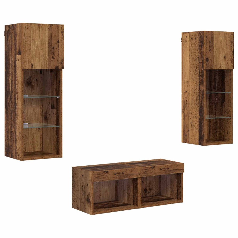 vidaXL Βάσεις τηλεόρασης 4 τμχ. Artisan Oak Επεξεργασμένο Ξύλο