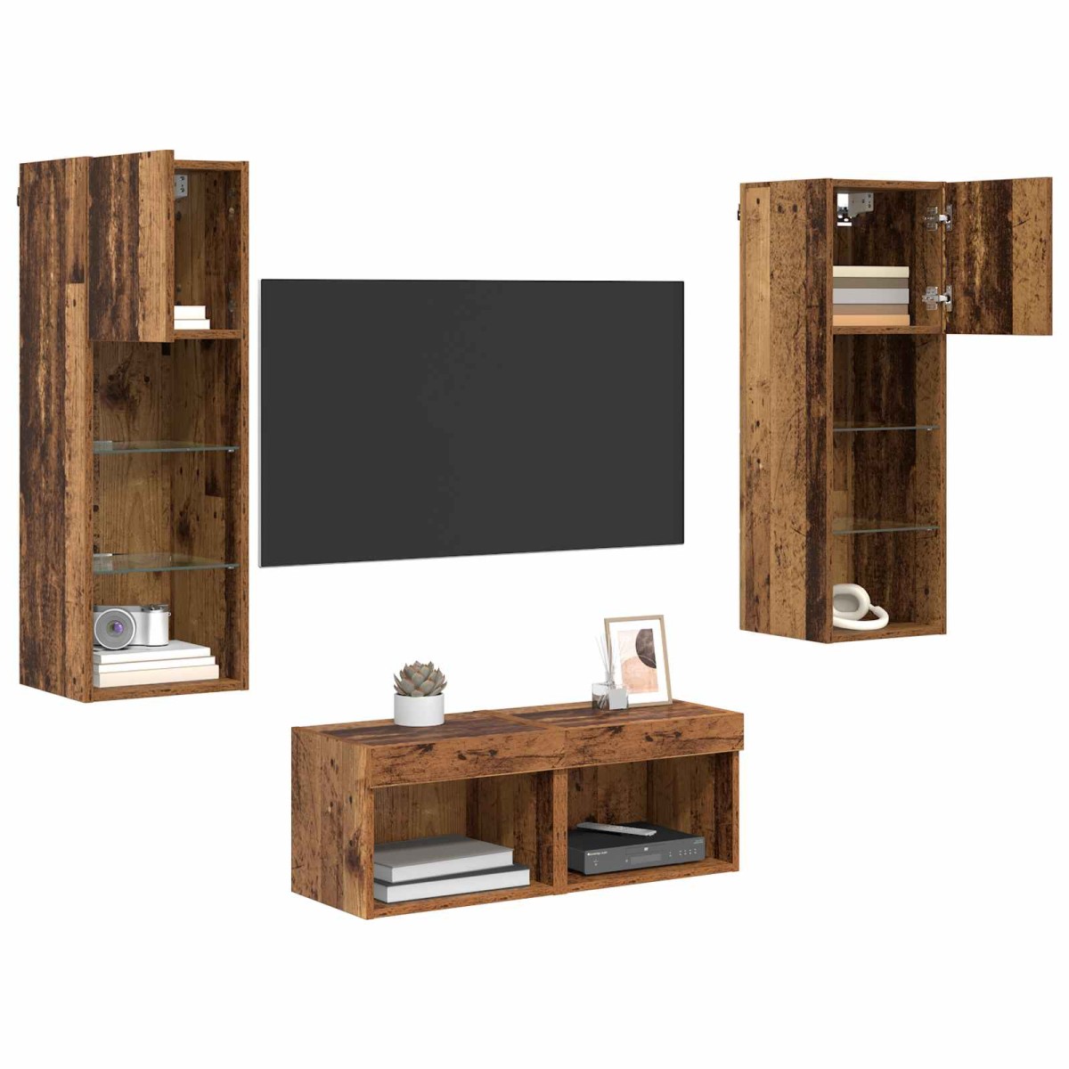 vidaXL Βάσεις τηλεόρασης 4 τμχ. Artisan Oak Επεξεργασμένο Ξύλο