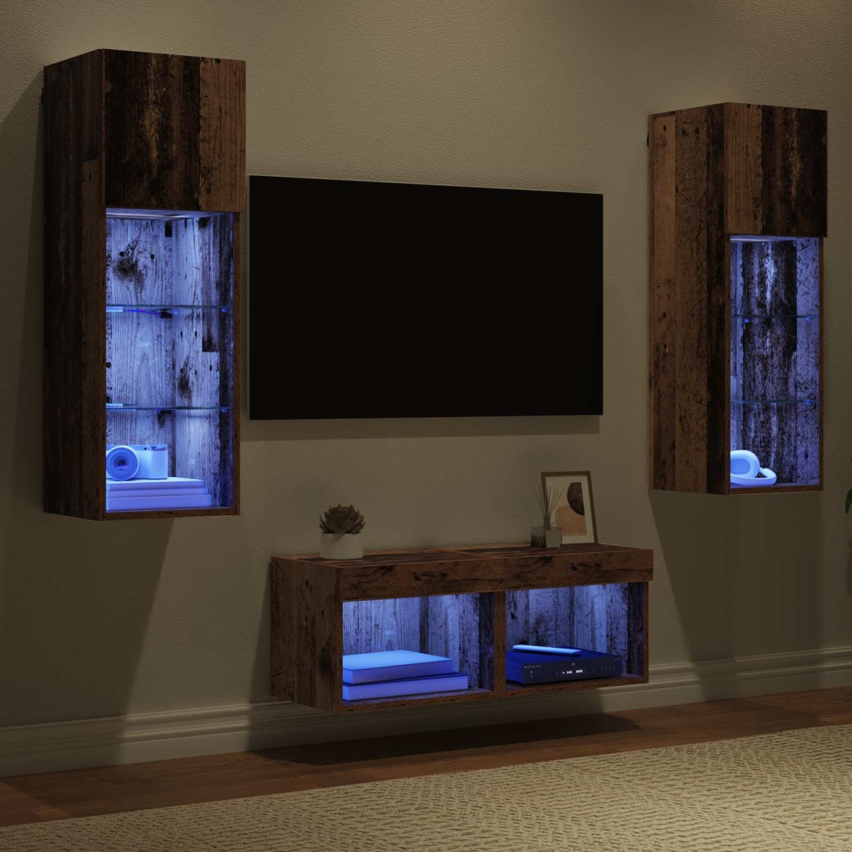 vidaXL Βάσεις τηλεόρασης 4 τμχ. Artisan Oak Επεξεργασμένο Ξύλο