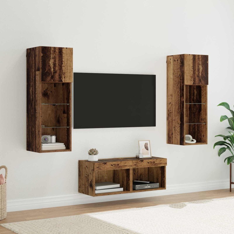 vidaXL Βάσεις τηλεόρασης 4 τμχ. Artisan Oak Επεξεργασμένο Ξύλο