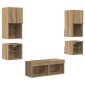 vidaXL Μονάδες Τοίχου Τηλεόρασης 8 τμχ. Artisan Oak Επεξεργασμένο Ξύλο