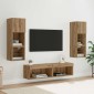vidaXL Μονάδα Τοίχου Τηλεόρασης 6 τμχ. Artisan Oak Επεξεργασμένο Ξύλο
