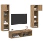 vidaXL Μονάδα Τοίχου Τηλεόρασης 6 τμχ. Artisan Oak Επεξεργασμένο Ξύλο