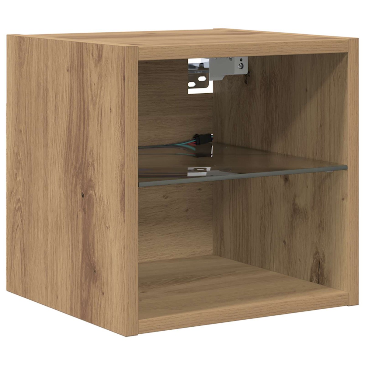 vidaXL Ντουλάπι TV 8 τμχ. Artisan Oak Γυαλί