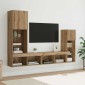 vidaXL Μονάδες Τοίχου Τηλεόρασης 4 τμχ. Artisan Oak Επεξεργασμένο Ξύλο