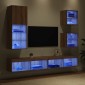 vidaXL Μονάδες Τοίχου ΤV με LED 5 τμχ. Artisan Oak 100 x 30 x 30 cm
