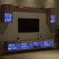 vidaXL Μονάδες Τοίχου ΤV με LED 6 τμχ. Artisan Oak Επεξεργασμένο Ξύλο