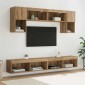 vidaXL Μονάδες Τοίχου ΤV με LED 6 τμχ. Artisan Oak Επεξεργασμένο Ξύλο
