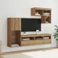 vidaXL Μονάδες Τοίχου Τηλεόρασης 6 τμχ. Artisan Oak Επεξεργασμένο Ξύλο
