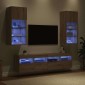 vidaXL Μονάδες Τοίχου ΤV με LED 5 τμχ. Artisan Oak Επεξεργασμένο ξύλο
