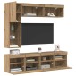 vidaXL Ντουλάπι TV 7 τμχ. Artisan Oak Επεξεργασμένο Ξύλο
