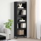 vidaXL Βιβλιοθήκη 60 x 30 x 189,5 εκ Επεξεργασμένο Ξύλο Μαύρη Οξυά
