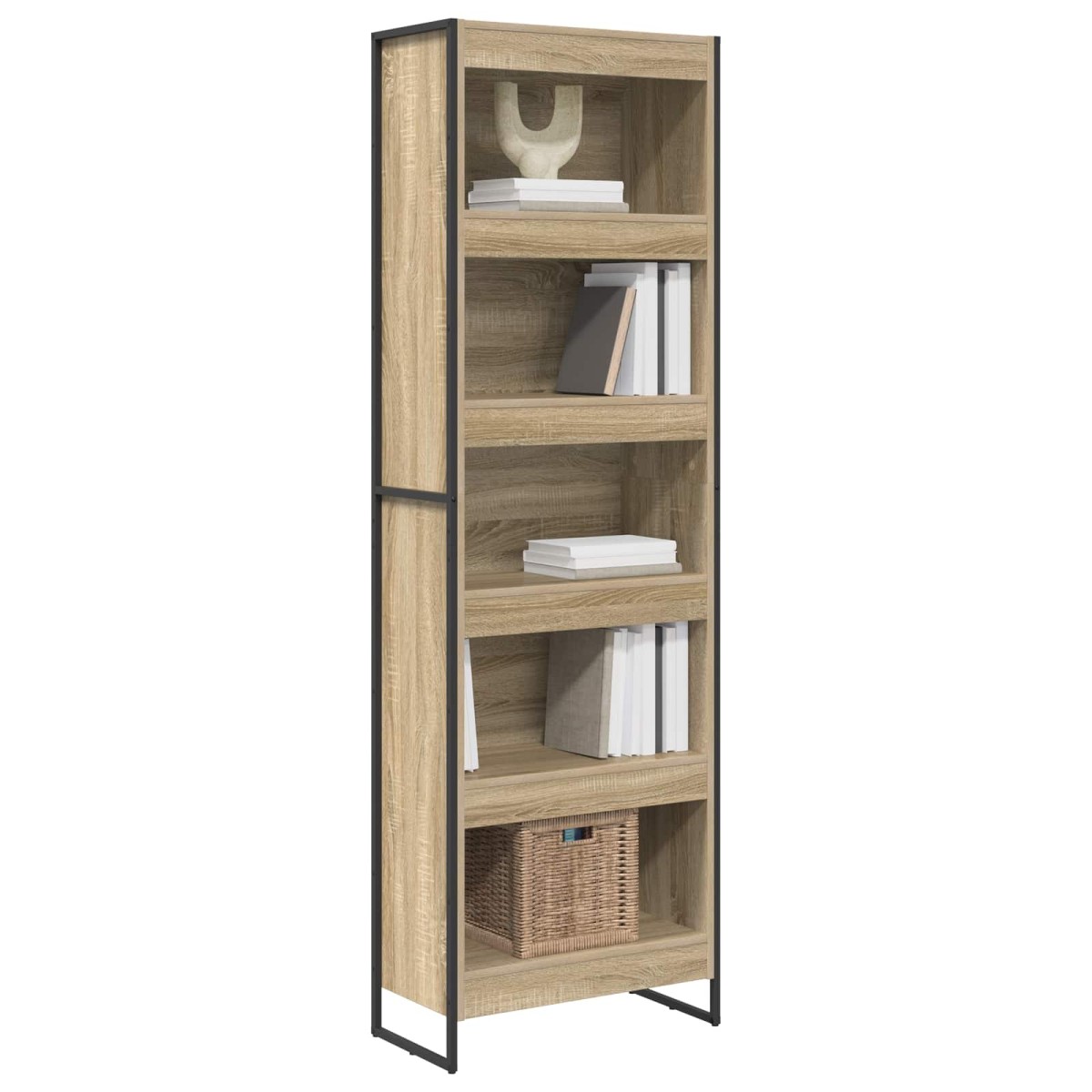 vidaXL Βιβλιοθήκη 60 x 30 x 189,5 εκ Επεξεργασμένο Ξύλο Σονόμα