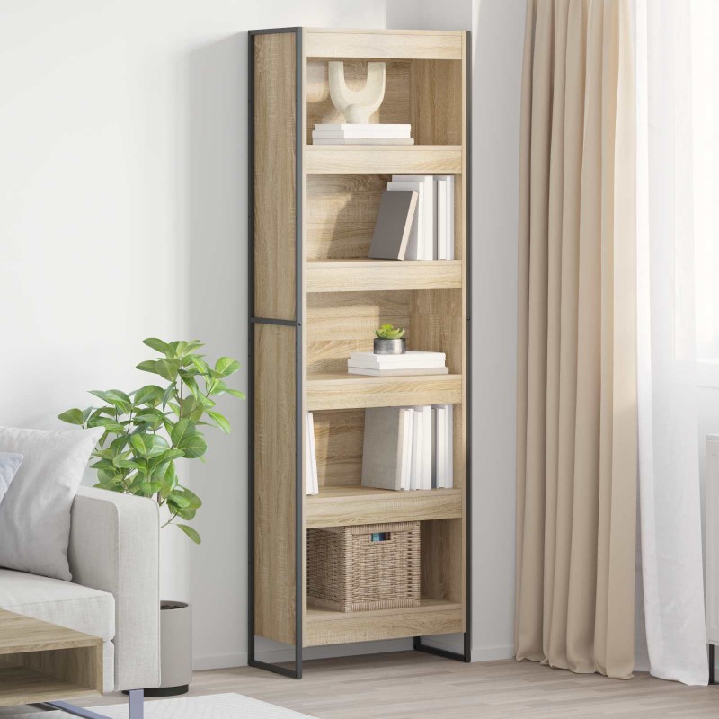 vidaXL Βιβλιοθήκη 60 x 30 x 189,5 εκ Επεξεργασμένο Ξύλο Σονόμα