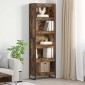 vidaXL Βιβλιοθήκη 60 x 30 x 189,5 εκ Επεξεργασμένο Ξύλο Καπνιστό Δρύς