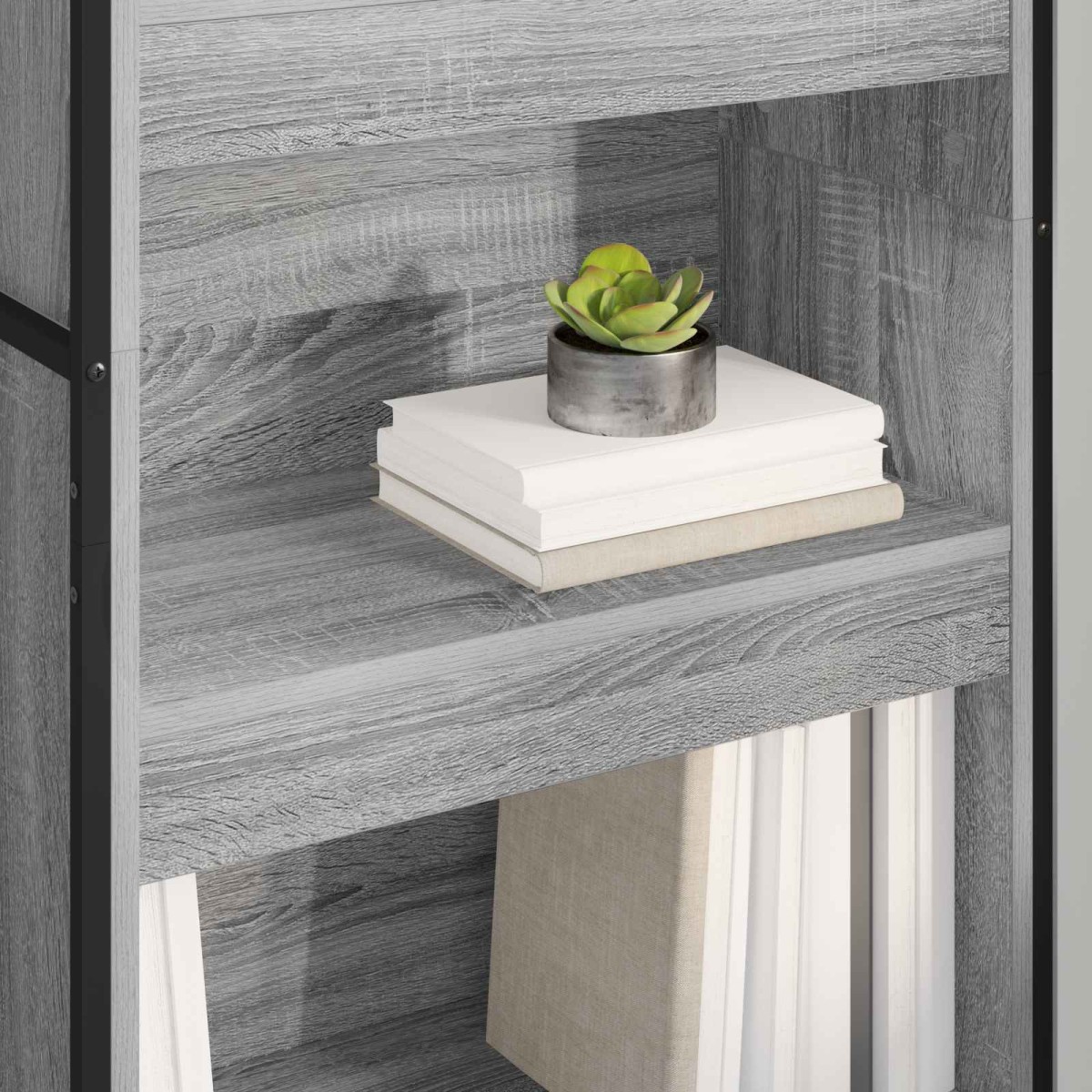 vidaXL Βιβλιοθήκη 60 x 30 x 189,5 εκ Επεξεργασμένο Ξύλο Γκρίζο Σονομα