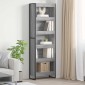 vidaXL Βιβλιοθήκη 60 x 30 x 189,5 εκ Επεξεργασμένο Ξύλο Γκρίζο Σονομα