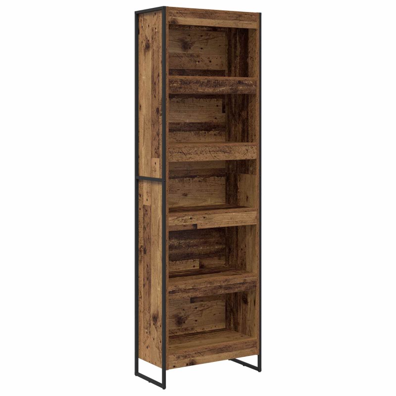 vidaXL Βιβλιοθήκη 60 x 30 x 189,5 εκ Επεξεργασμένο Ξύλο Παλιό Ξύλο