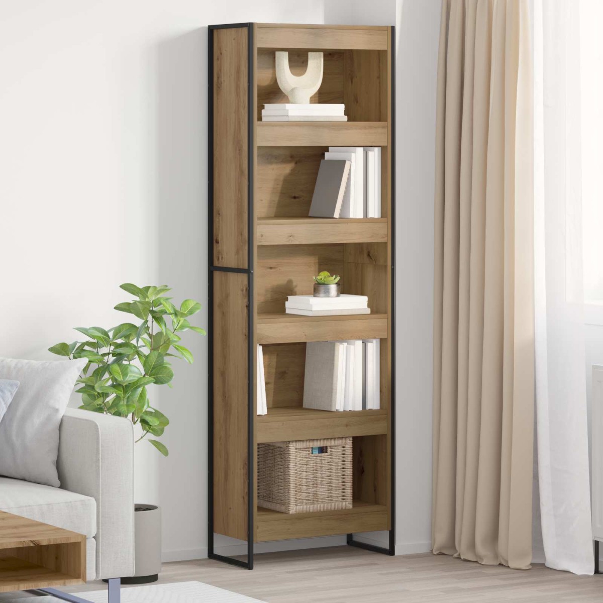 vidaXL Βιβλιοθήκη 60 x 30 x 189,5 εκ Επεξεργασμένο Ξύλο