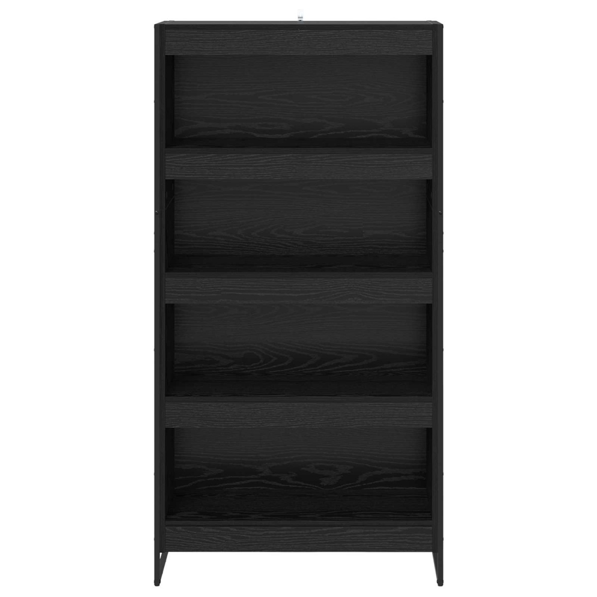 vidaXL Βιβλιοθήκη 80 x 30 x 155 εκ Επεξεργασμένο Ξύλο Μαύρη Οξυά