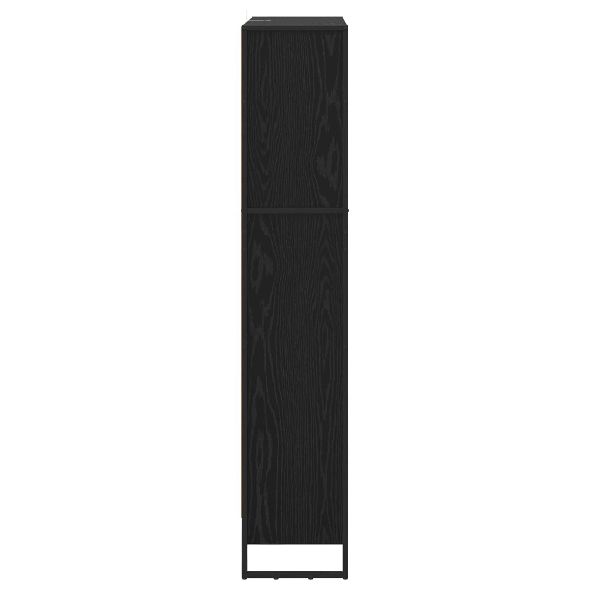 vidaXL Βιβλιοθήκη 80 x 30 x 155 εκ Επεξεργασμένο Ξύλο Μαύρη Οξυά