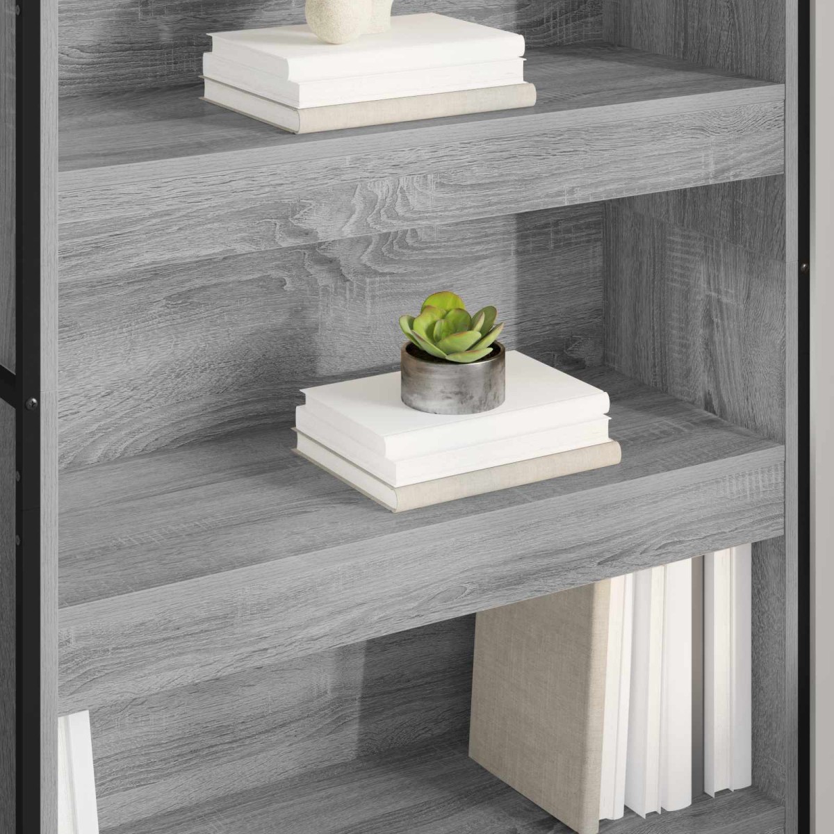 vidaXL Βιβλιοθήκη 80 x 30 x 155 εκ Επεξεργασμένο Ξύλο Γκρίζο Σονομα