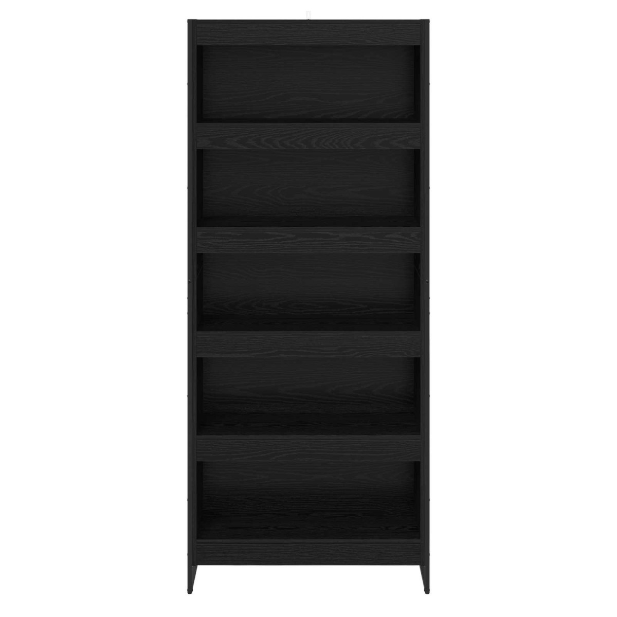 vidaXL Βιβλιοθήκη 80 x 30 x 189,5 εκ Επεξεργασμένο Ξύλο Μαύρη Οξυά