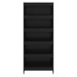 vidaXL Βιβλιοθήκη 80 x 30 x 189,5 εκ Επεξεργασμένο Ξύλο Μαύρη Οξυά