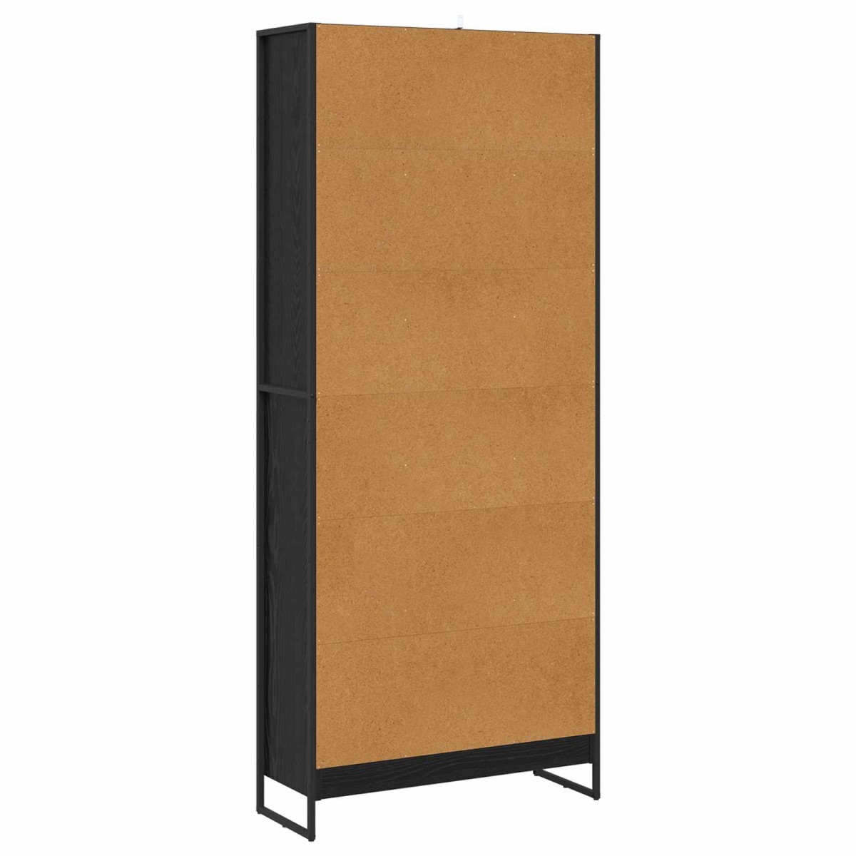 vidaXL Βιβλιοθήκη 80 x 30 x 189,5 εκ Επεξεργασμένο Ξύλο Μαύρη Οξυά