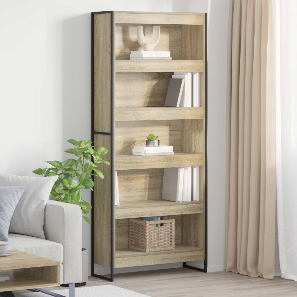 vidaXL Βιβλιοθήκη 80 x 30 x 189,5 εκ Επεξεργασμένο Ξύλο Σονόμα