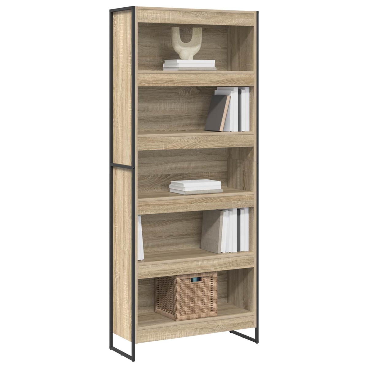 vidaXL Βιβλιοθήκη 80 x 30 x 189,5 εκ Επεξεργασμένο Ξύλο Σονόμα