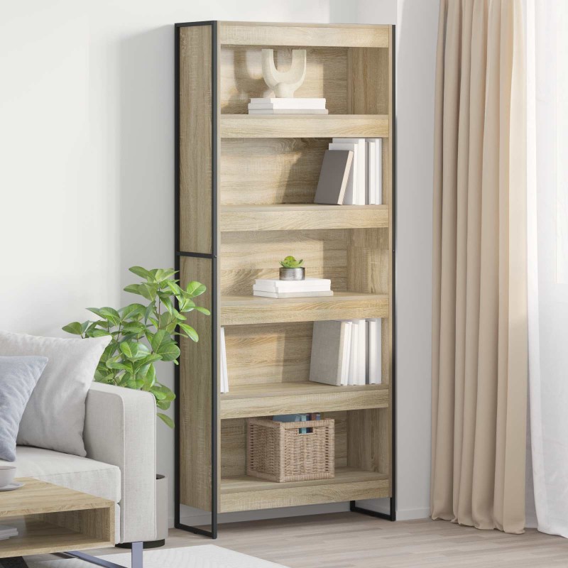vidaXL Βιβλιοθήκη 80 x 30 x 189,5 εκ Επεξεργασμένο Ξύλο Σονόμα