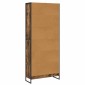 vidaXL Βιβλιοθήκη 80 x 30 x 189,5 εκ Επεξεργασμένο Ξύλο Καπνιστό Δρύς