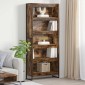 vidaXL Βιβλιοθήκη 80 x 30 x 189,5 εκ Επεξεργασμένο Ξύλο Καπνιστό Δρύς