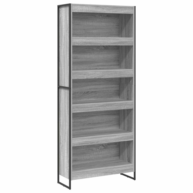 vidaXL Βιβλιοθήκη 80 x 30 x 189,5 εκ Επεξεργασμένο Ξύλο Γκρίζο Σονομα