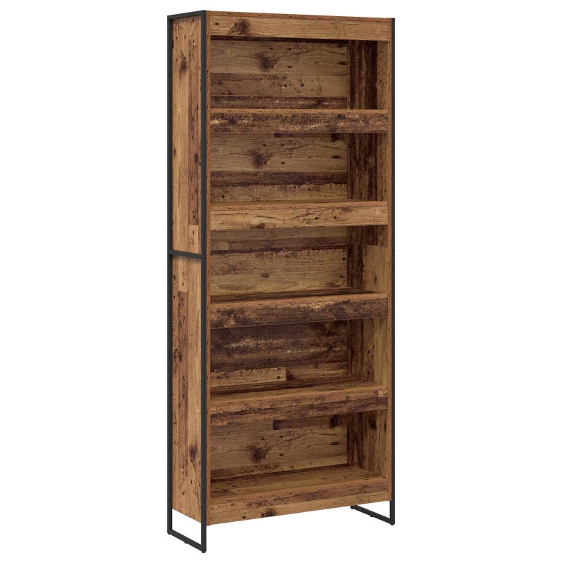 vidaXL Βιβλιοθήκη 80 x 30 x 189,5 εκ Επεξεργασμένο Ξύλο Παλιό Ξύλο